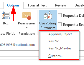 Izradite prilagođene gumbe za glasanje za svoje poruke u programu Outlook 2016 i 2019