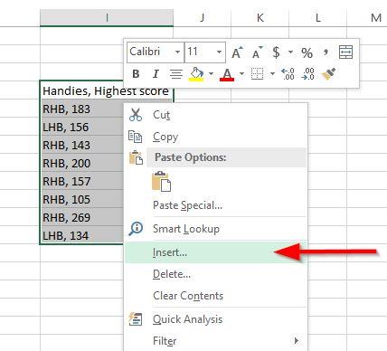 Jak rozdělit buňky listu na polovinu v Excelu 2016 / 2019?