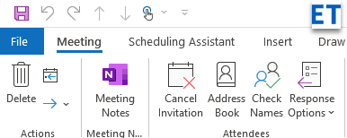 Microsoft Teamsi nuppu Outlookis ei kuvata