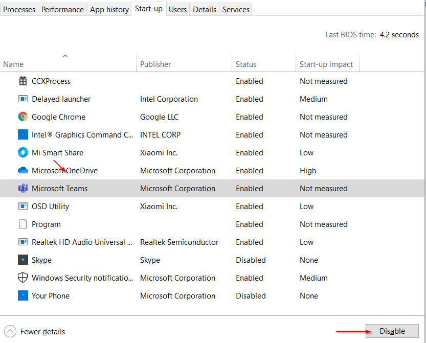 Kako se riješiti Microsoftovih timova kada uključujem računalo?