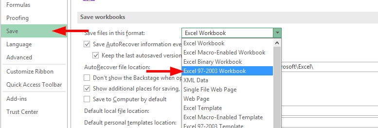 Jak získat a otevřít soubor .xls aplikace Excel 97/2003 v aplikaci Excel 2016, 2019 a 365?