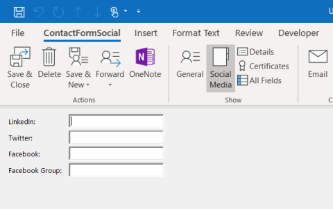 Outlook-formularer: Hvordan opretter man formularer, der kan udfyldes i Microsoft Office 2016 / 2019?