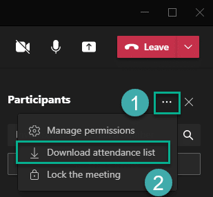 Як завантажити список учасників зустрічі Microsoft Teams?