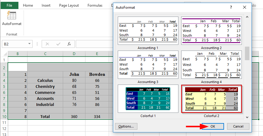 Automaticky formátovat buňky, data, sloupce a řádky v Excelu 2016?