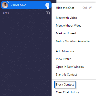 Kako blokirati ili deblokirati Zoom kontakte?