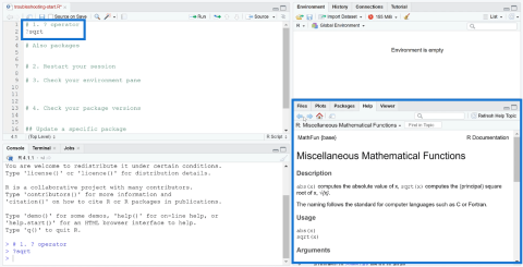 RStudio-ohje: tapoja ratkaista R-ongelmia