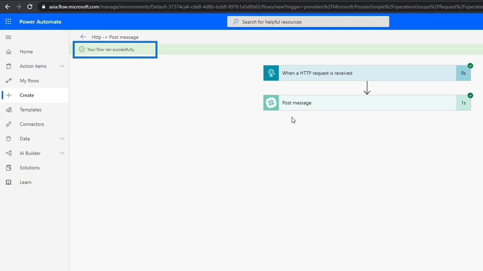 Microsoft Flow HTTP Trigger |  Power Automaten opetusohjelma