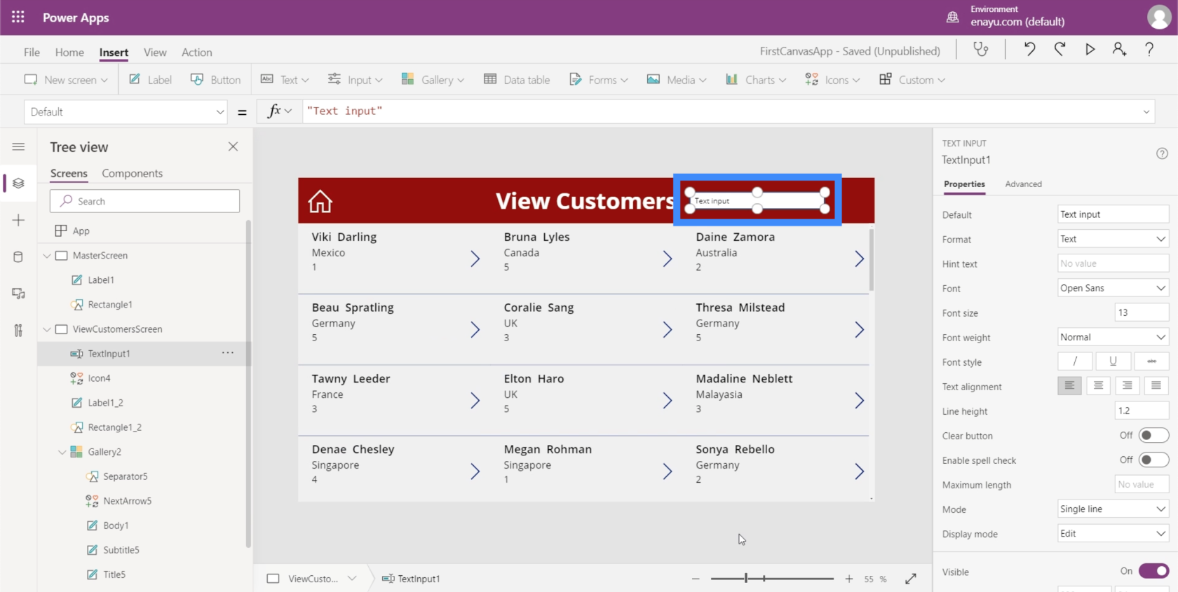 Vyhledávací pole PowerApps: Jak přidat a přizpůsobit