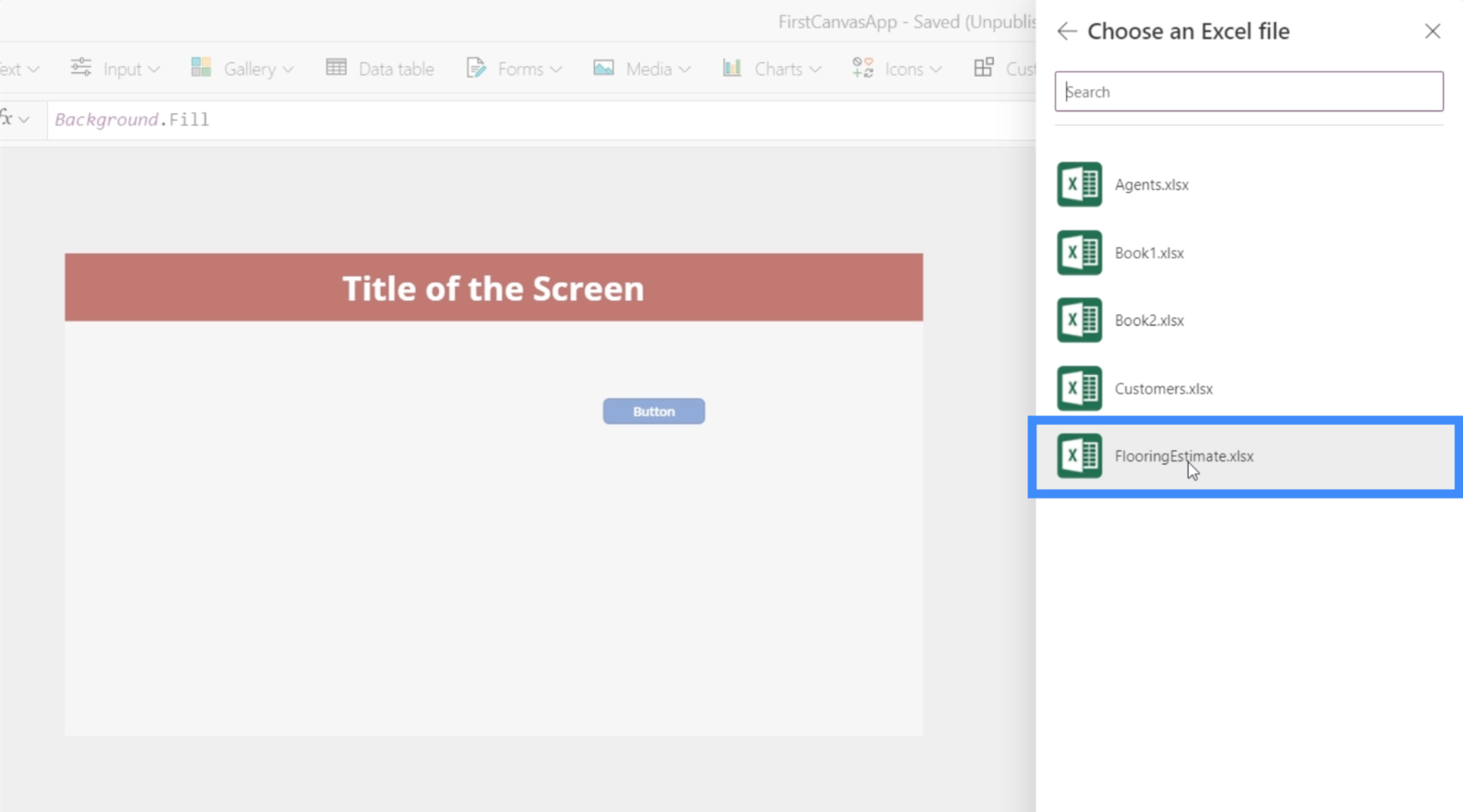 PowerApps-diagrammer, grafer og dynamiske bilder