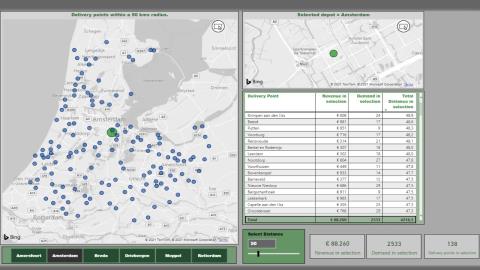 Avstandsberegning på kart | LuckyTemplates geospatial analyse