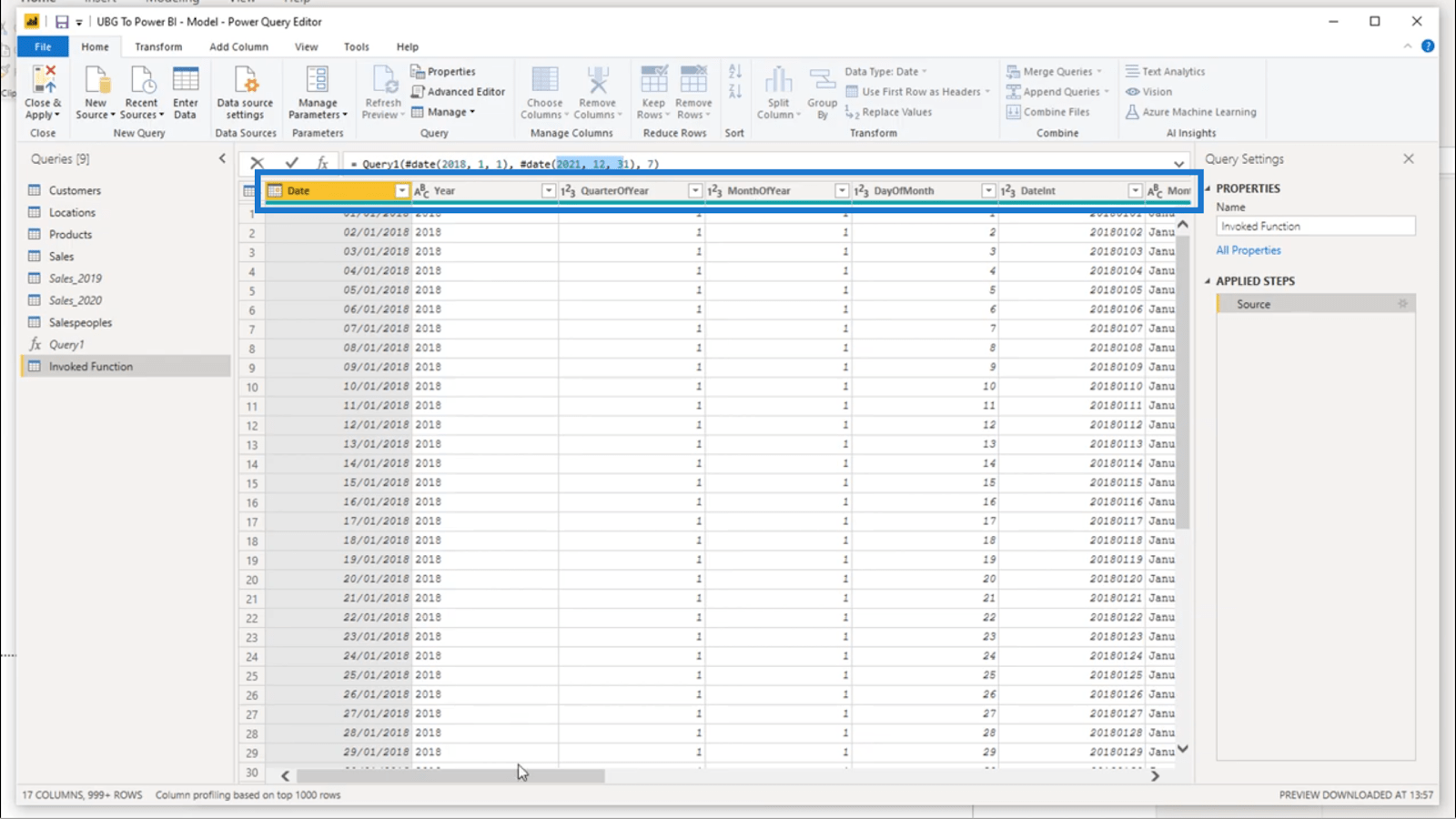 Oprettelse af en datotabel i LuckyTemplates