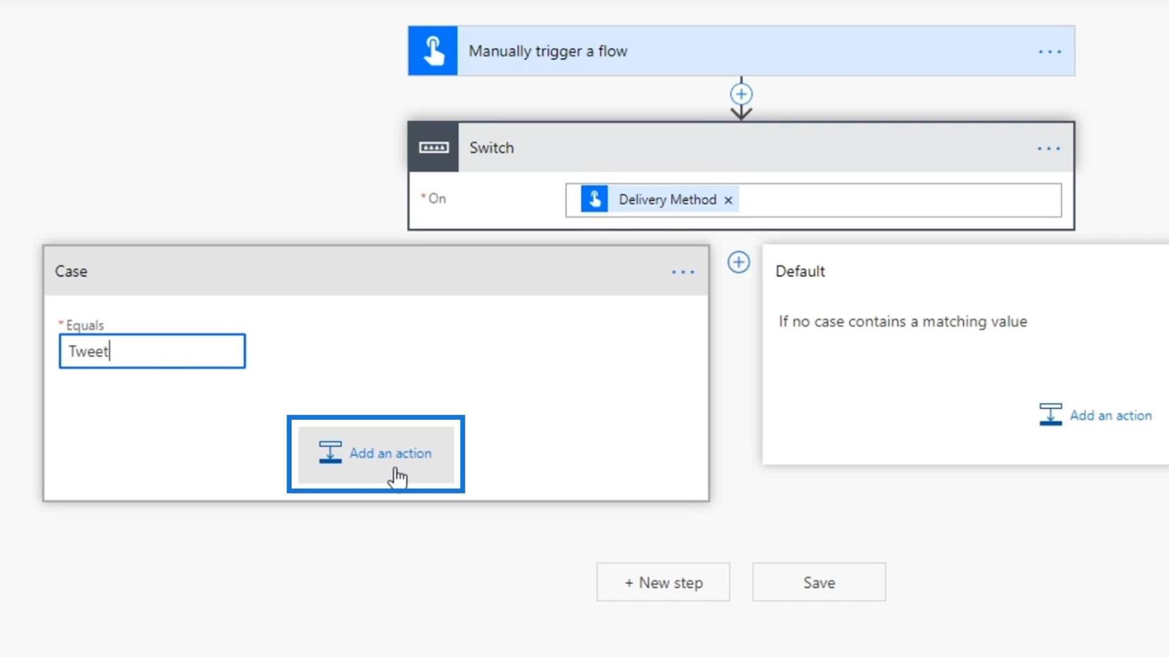 Power Automate Switch Control Action i arbetsflöden