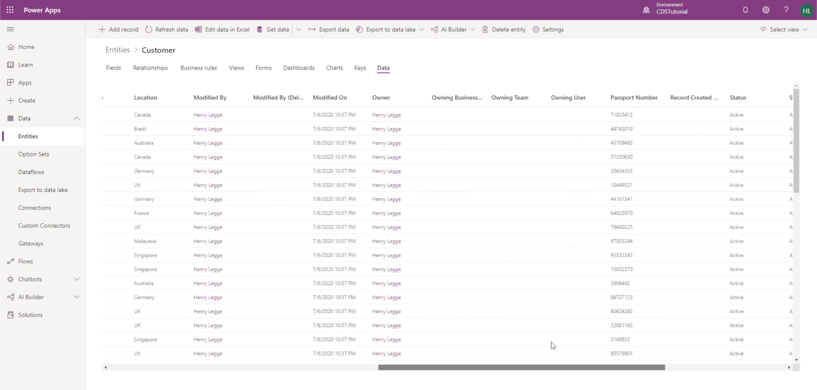 PowerApps-tiedot: kuinka ladata ja tarkastella tietoja entiteeteissä