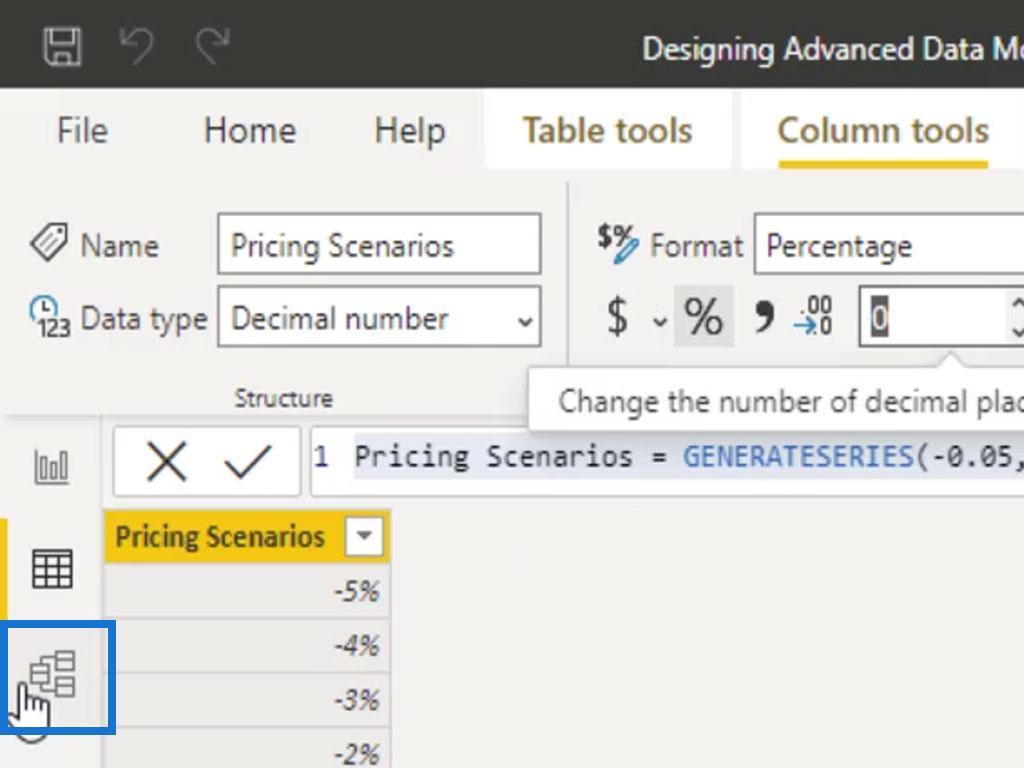 LuckyTemplates What If-parameter for datamodeller