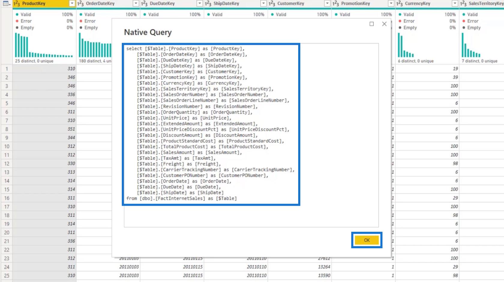 Frågevikning och anslutning till SQL Server