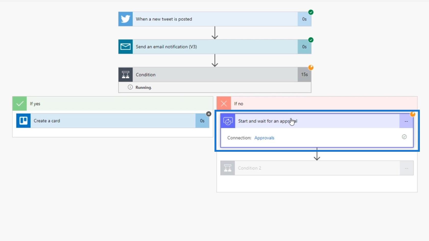 Microsoft Flow jóváhagyás több lehetőséggel