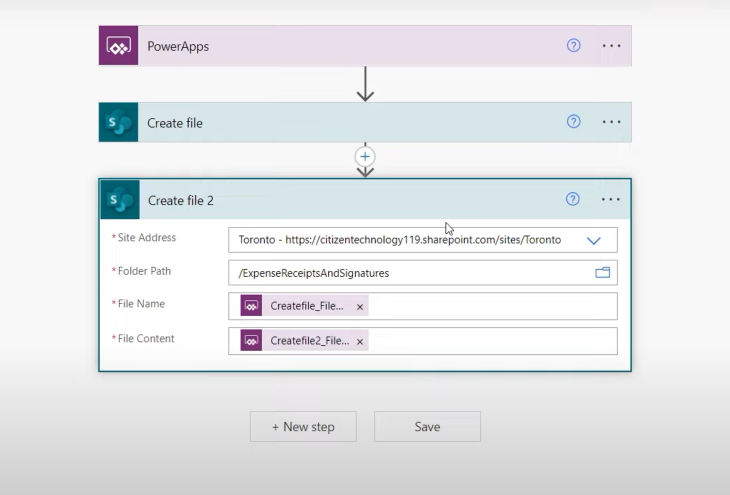 Överför bilder och signaturer från Power Apps till Power Automate