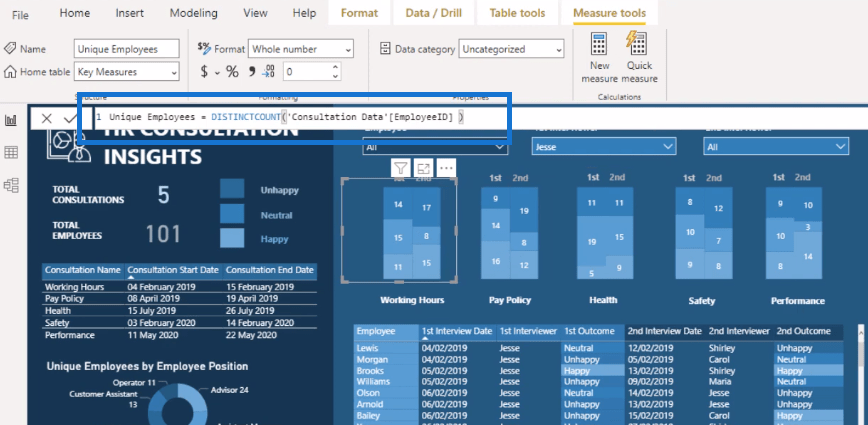 Visualiseringsteknik – LuckyTemplates kolumndiagram och filter