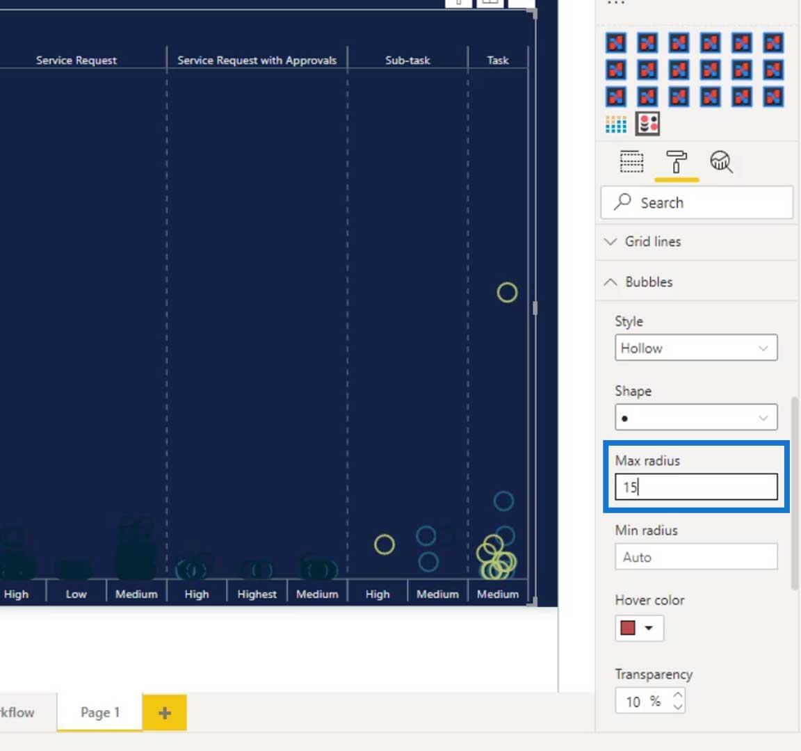 Punktplott-grafer i LuckyTemplates: Custom Visualization