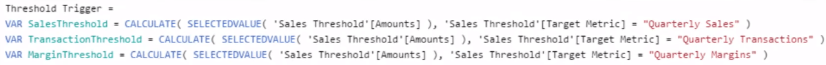 Speciális elemzés a LuckyTemplatesben: Küszöb triggerek a DAX használatával