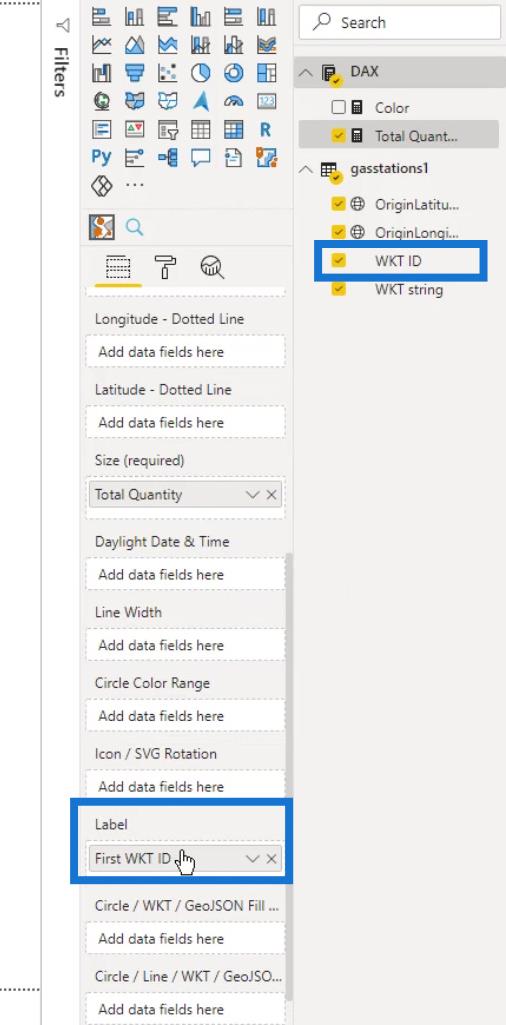 Vizuálna mapa ikon LuckyTemplates: WKT Strings