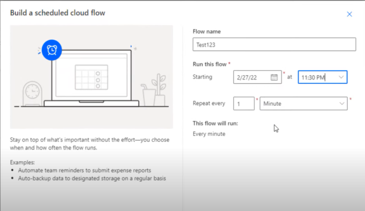 Naplánujte běh desktopu v Power Automate