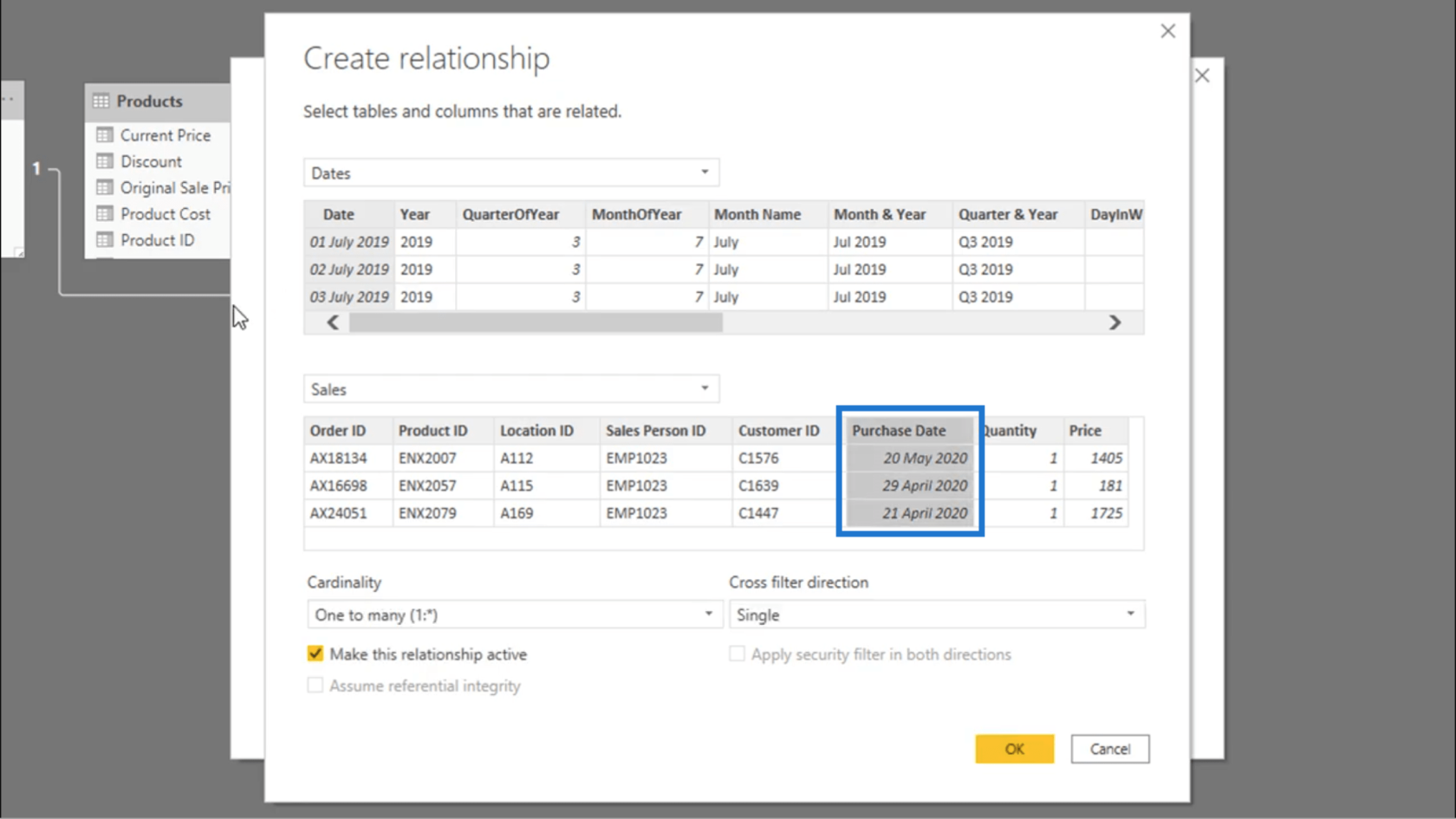 Tilslutning af datatabeller – Tips om LuckyTemplates-forhold