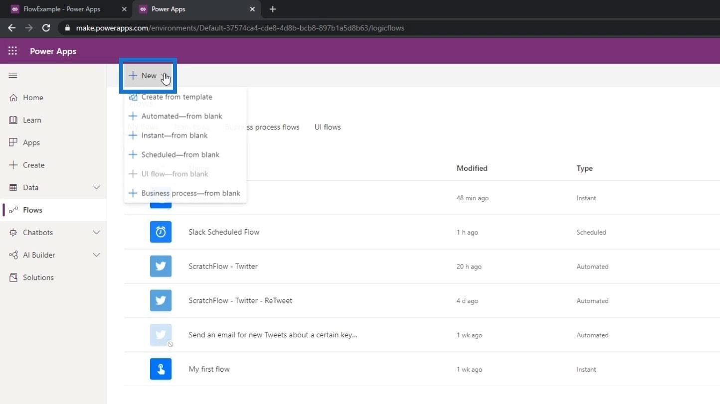 PowerApps-integration i Microsoft Power Automate