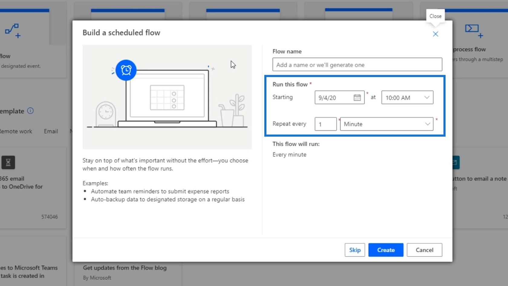 Planlagte arbejdsgange i Microsoft Power Automate