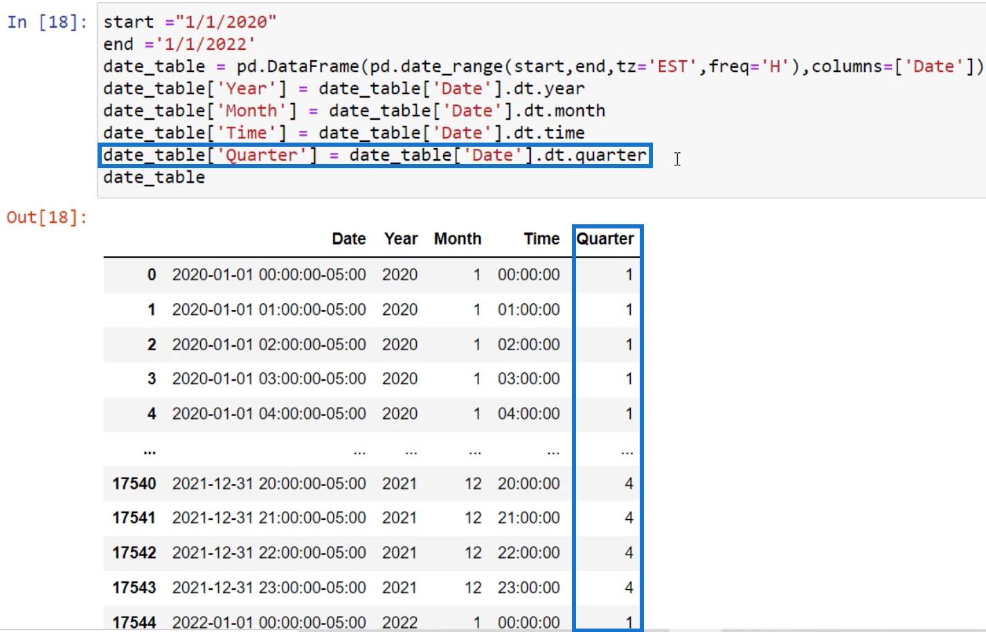 LuckyTemplates med Python-skript for å lage datotabeller