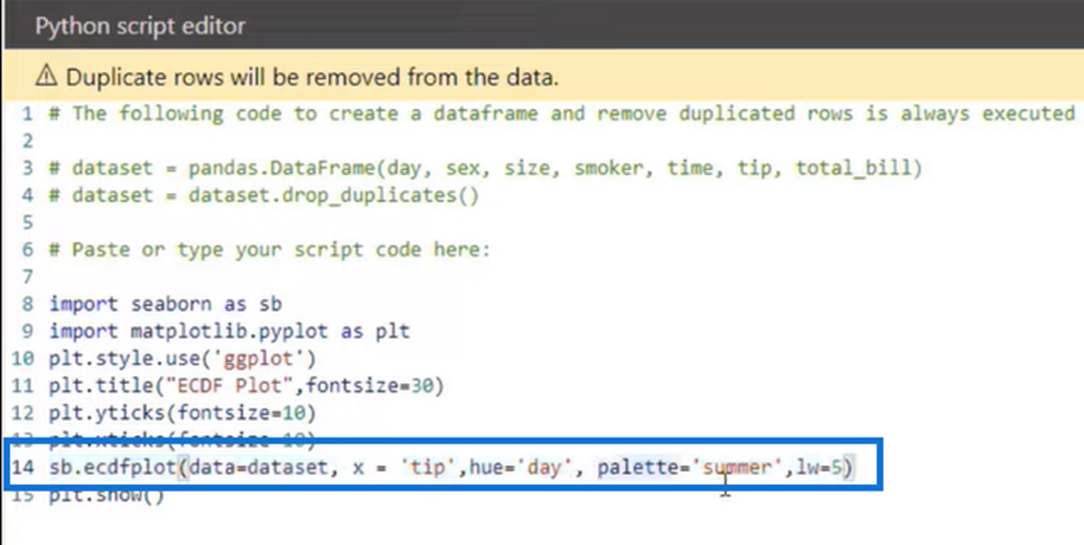 Sådan bruges ECDF-plot i Python og LuckyTemplates