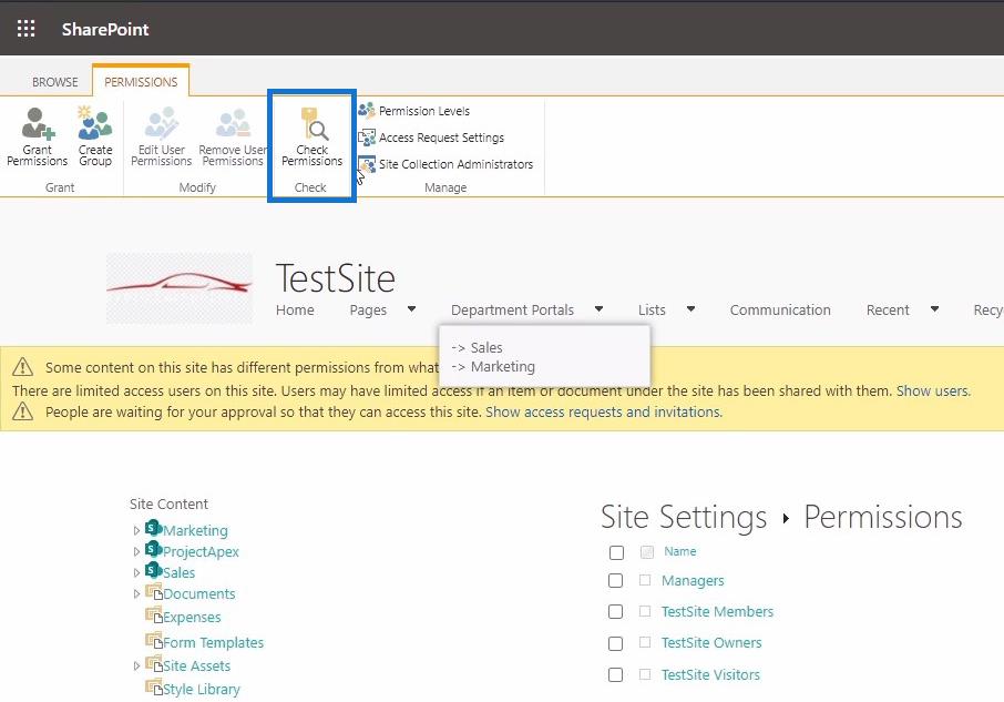 Anpassning av begäran om SharePoint-webbplatsåtkomst