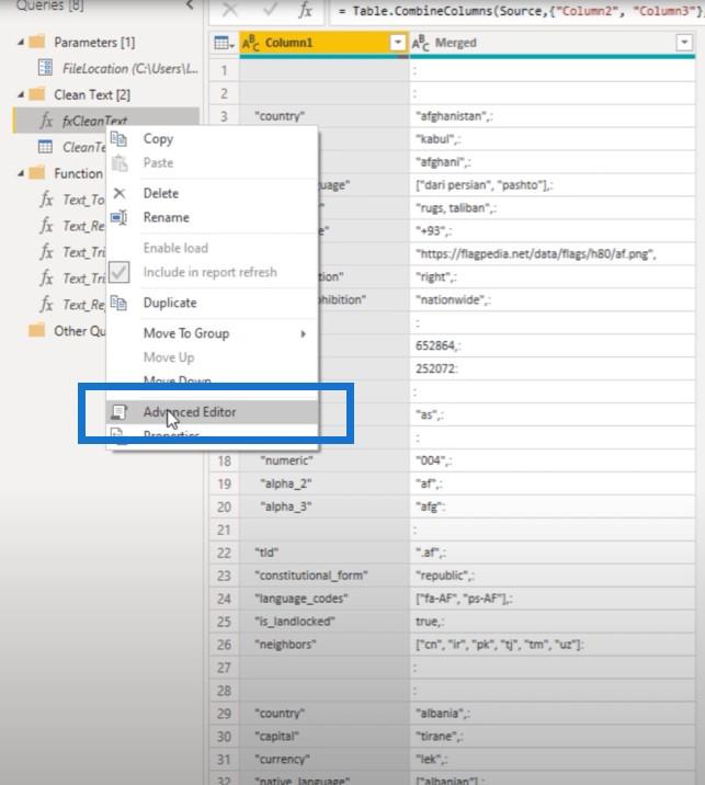 Opprette en tilpasset tekstrensefunksjon i Power Query