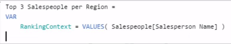 Hitta automatiskt dina tre bästa säljare per region med hjälp av DAX i LuckyTemplates