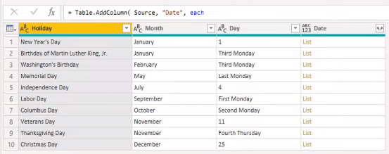 Evig feriekalender – POTW #12 (Power Query Solution)