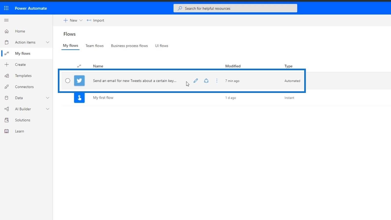 Handledning för Microsoft Flow – Instant vs.  Automatiserat flöde