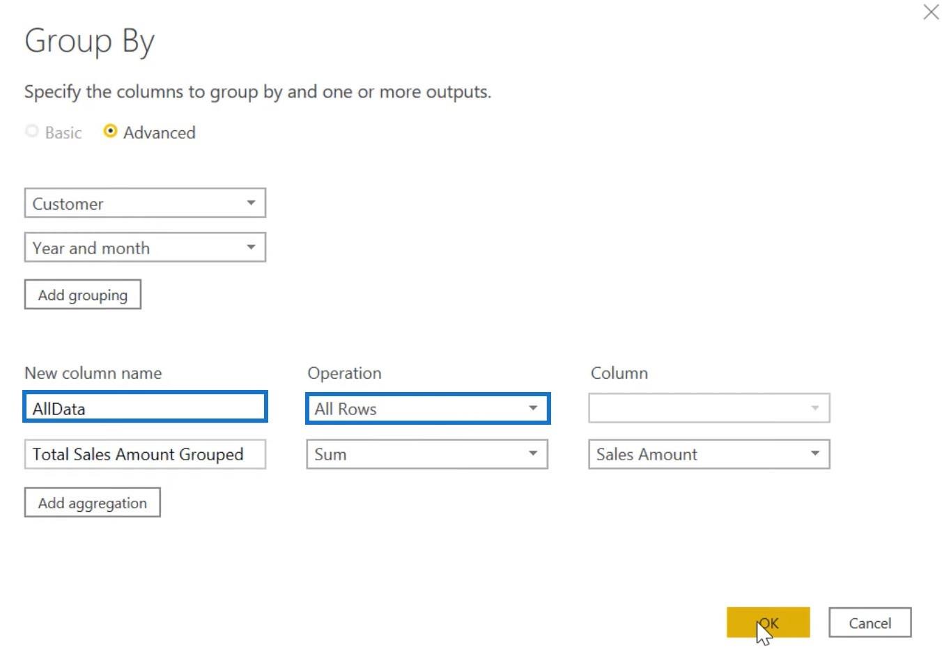 Funkce Power Query v LuckyTemplates: Seskupit podle funkce