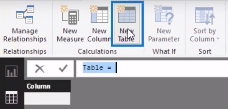 Skapa en ny tabell i LuckyTemplates: Hur man implementerar budgetar och prognoser automatiskt med DAX