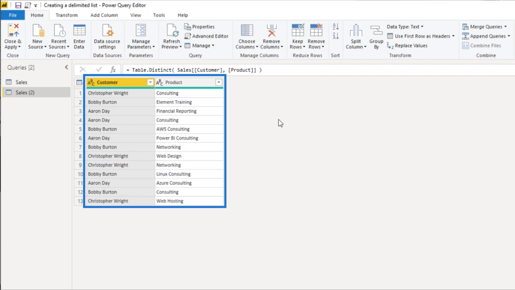 Opprett en avgrenset liste i Power Query – Query Editor-veiledning