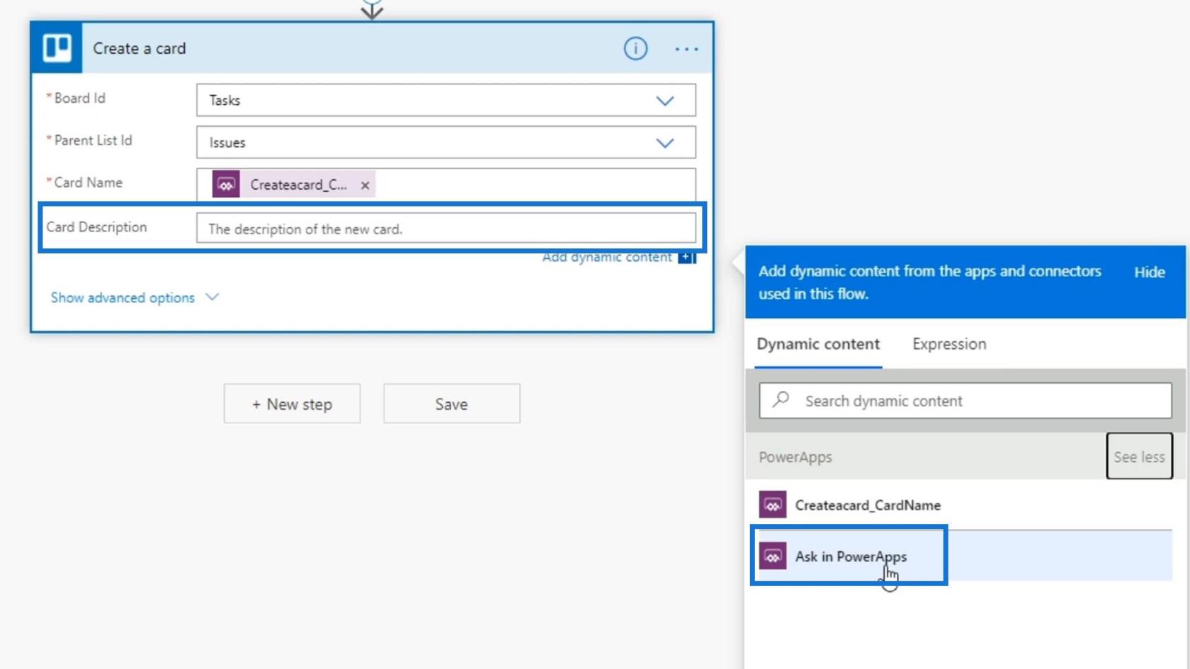 PowerApps-integration i Microsoft Power Automate