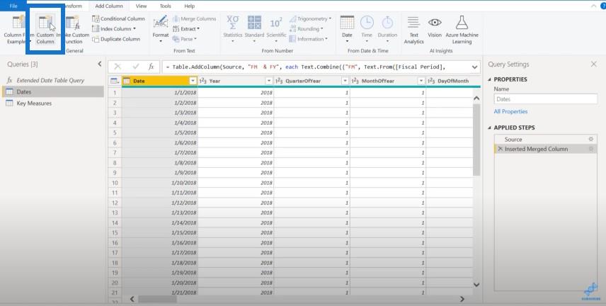 Sortering av datotabellkolonner i LuckyTemplates