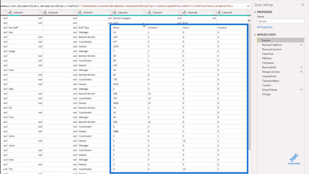 Dynamicky odklopte více sloupců v LuckyTemplates