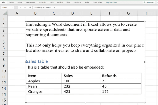 Як вставити документ Word в Excel: 3 простих способи