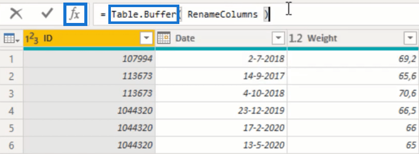 Opprette verdier for hver dato ved å bruke Power Query Formula