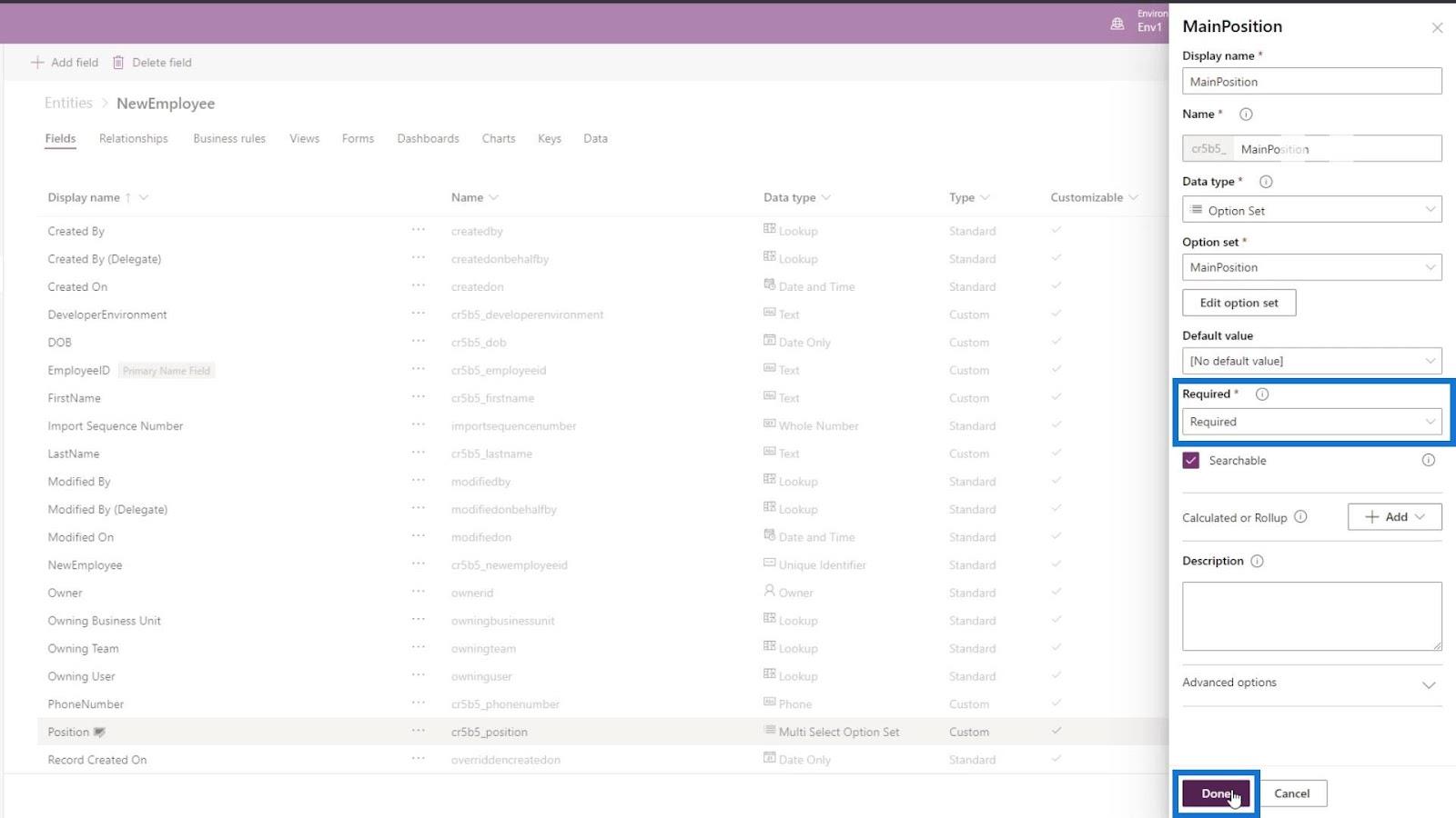 PowerApps űrlap: Mezők hozzáadása és módosítása