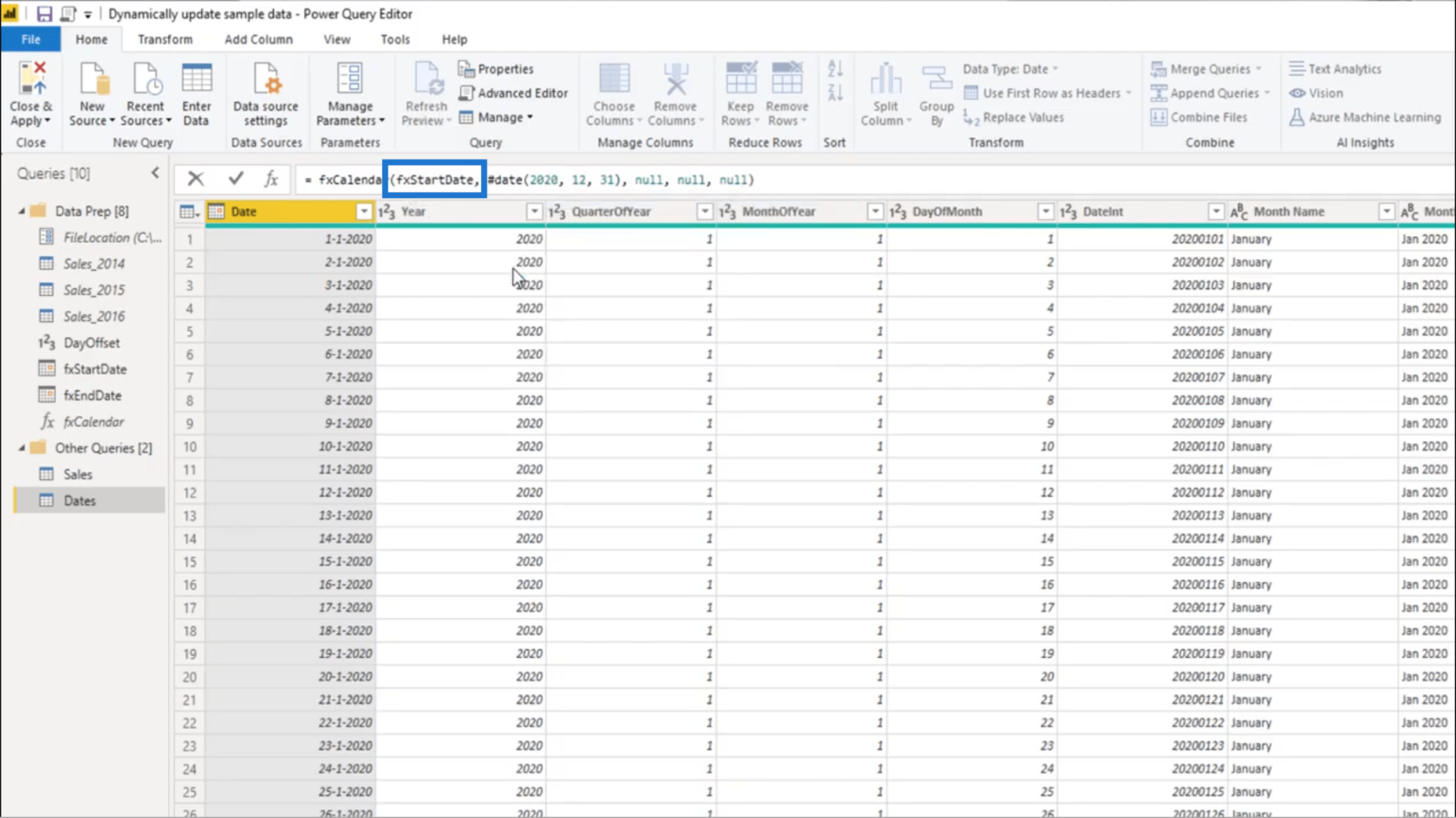 Lag et permanent oppdatert praksisdatasett i LuckyTemplates