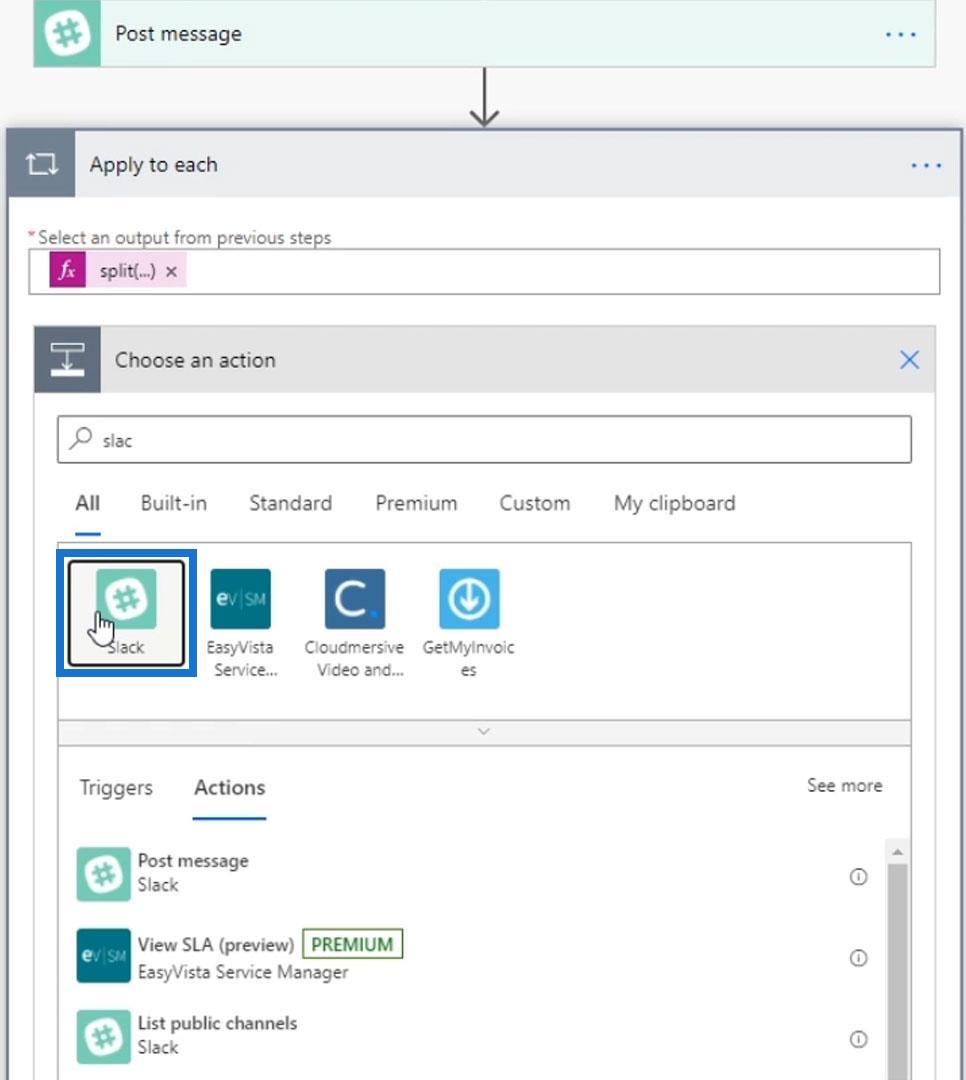 Power Automate Split-funktion och matriser