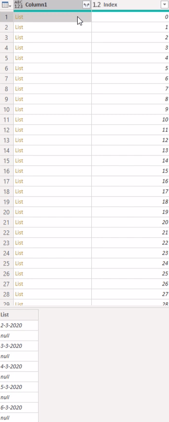 Rozvržení kalendáře do tabulkového formátu pomocí Power Query