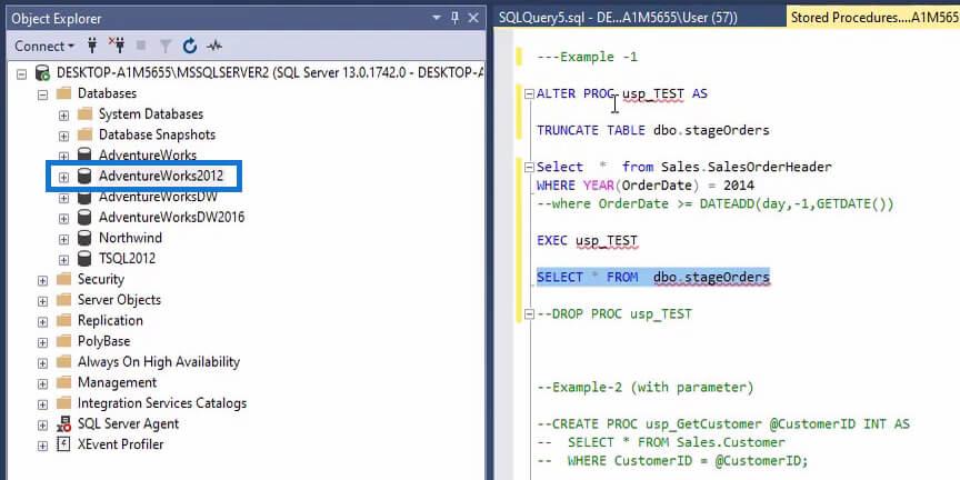 Lagrede prosedyrer i SQL |  Et overblikk