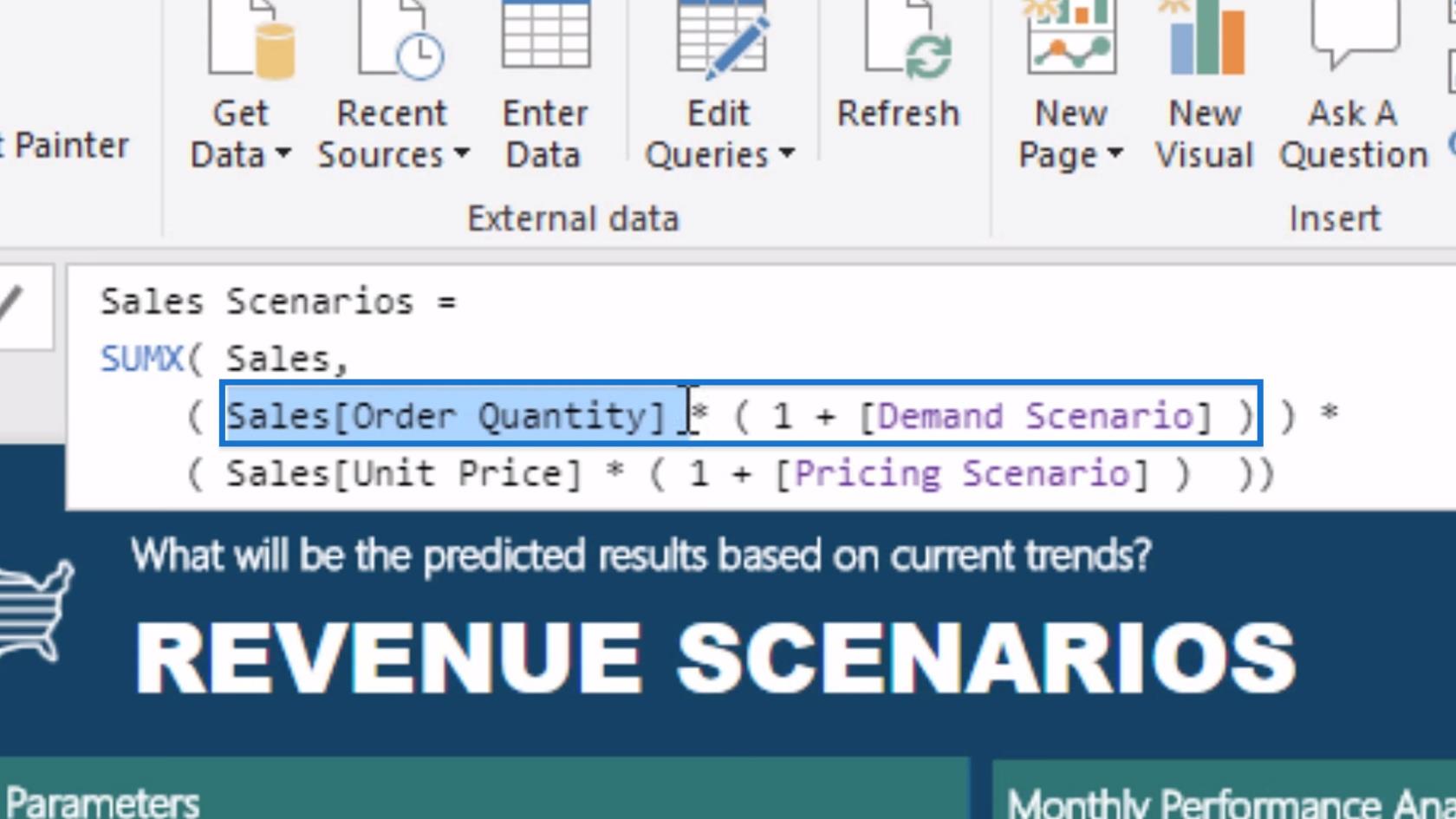 Kom godt i gang med "Hvad nu hvis"-parameteren i LuckyTemplates